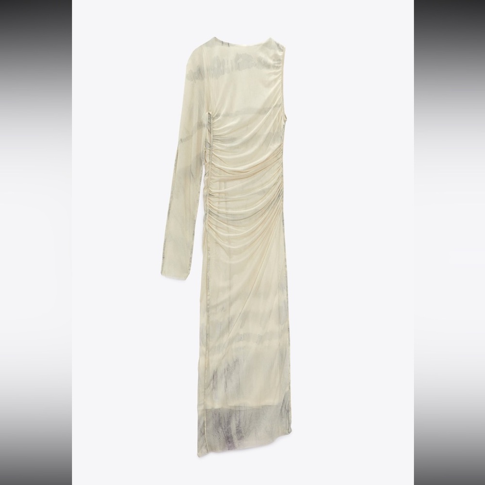 ZARA Asymmetrical one shoulder Midi dress